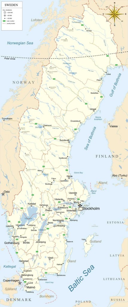 map of Sweden