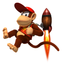 Diddy Kong with his jet pack