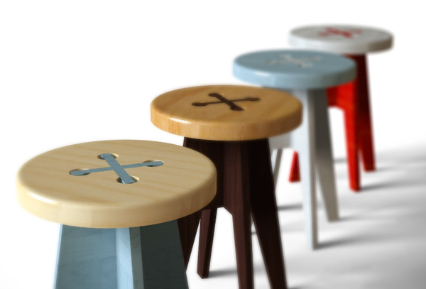 ボタンのイス。 Button Stool