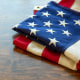 Folded U.S. flag