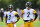 PITTSBURGH, PENNSYLVANIA - JUNE 6:  Russell Wilson #3 looks on alongside Justin Fields #2 of the Pittsburgh Steelers during the Pittsburgh Steelers OTA offseason workout at UPMC Rooney Sports Complex on June 6 2024 in Pittsburgh, Pennsylvania. (Photo by Joe Sargent/Getty Images)