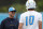 COSTA MESA, CALIFORNIA - MAY 20: Head coach Jim Harbaugh and quarterback Justin Herbert during a Los Angeles Chargers OTA offseason workout on May 20, 2024 in Costa Mesa, California. (Photo by Harry How/Getty Images)