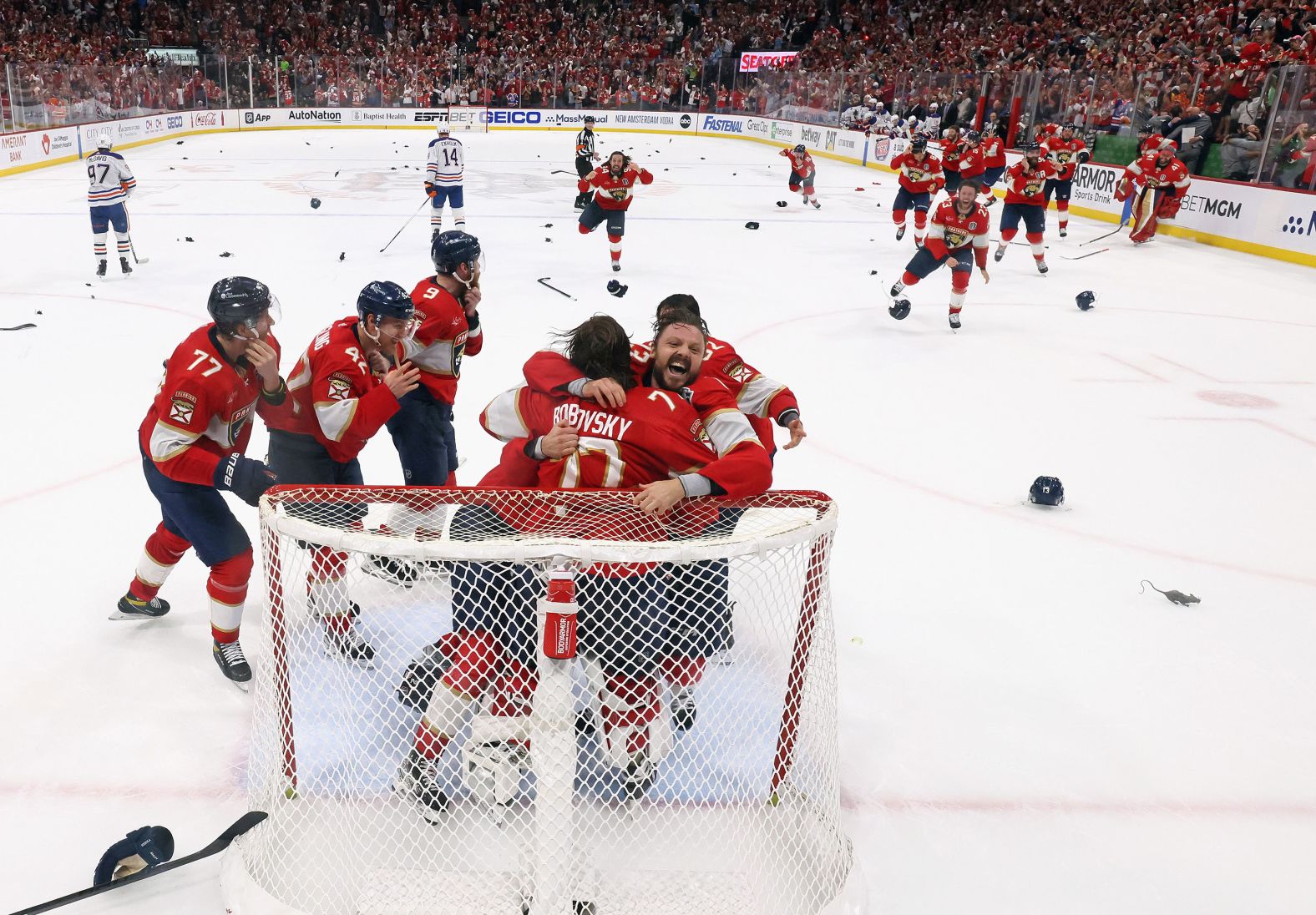 The Florida Panthers celebrate after <a href="https://www.cnn.com/2024/06/24/sport/2024-stanley-cup-final-game-7-oilers-panthers-spt-intl/index.html">they won the franchise’s first Stanley Cup</a> on Monday, June 24. The Panthers defeated the Edmonton Oilers 2-1 in Game 7.