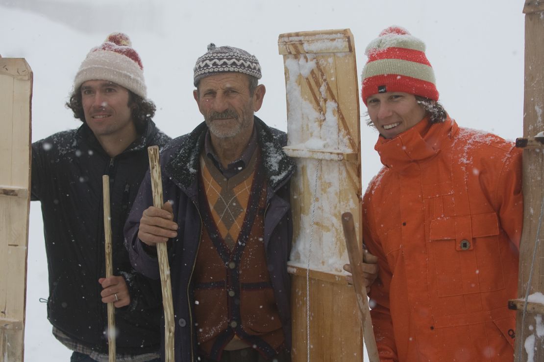 Famous American snowboarder Jeremy Jones (left) is a fan of the powder here.