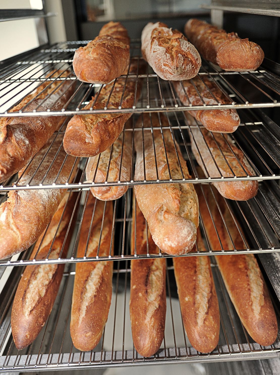 Freshly baked French baguettes are simply mouthwatering.