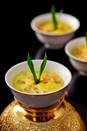 <strong>Kuala Lumpur:</strong> "[Markets] are places where strong cultural bonds mutually exist between Malay, Chinese and Indians that give birth to our unique environment," says Thein. The chef's baked mango-banana custard with honey is pictured here, a product of fresh market ingredients. 