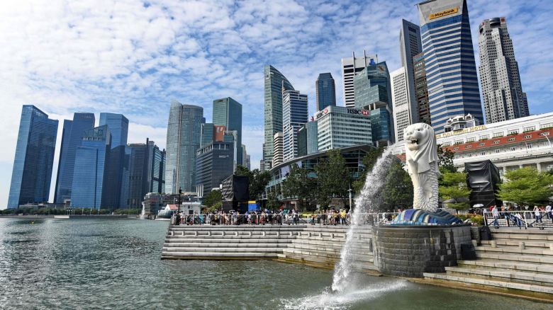 This photo taken on February 8, 2019 shows central Singapore's iconic promenade and skyline. - Those in Singapore with HIV -- the virus that causes AIDS -- have long complained of prejudice, and campaigners say a data breach of some 14,200 people, whose HIV status was released on the internet in January 2019, has caused widespread consternation. (Photo by Roslan RAHMAN / AFP) / TO GO WITH STORY Singapore-social-health-homosexuality-data-HIV, FOCUS by Sam REEVES        (Photo credit should read ROSLAN RAHMAN/AFP/Getty Images)