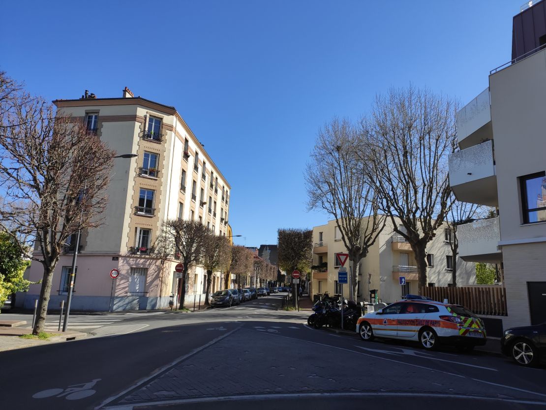 A view down my deserted street.