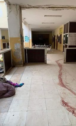 A trail of blood through the halls of South Hospital.