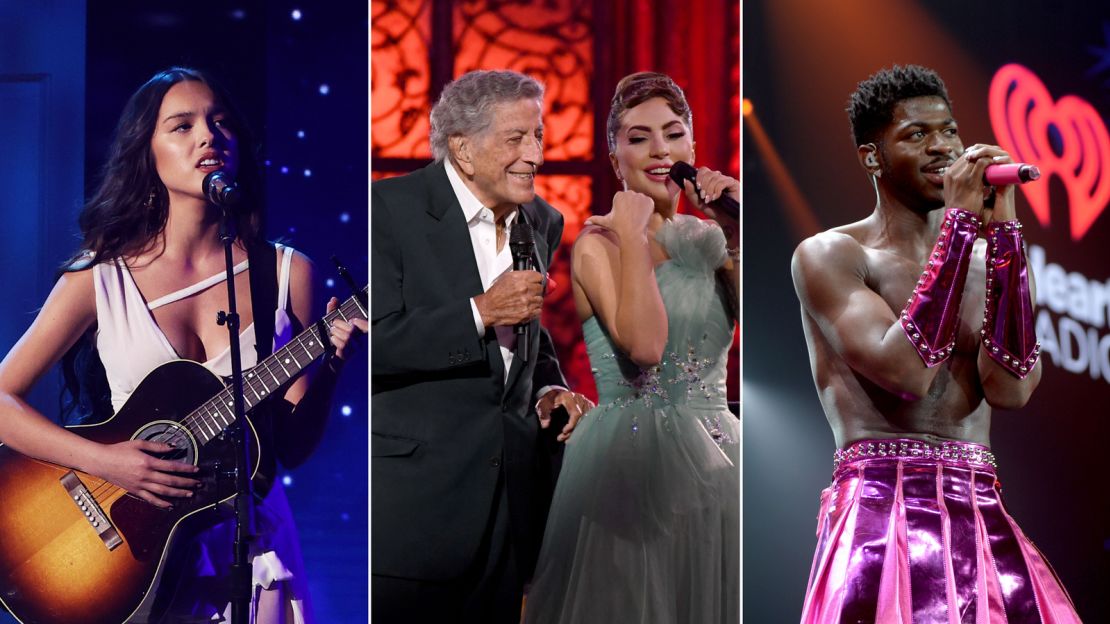 Olivia Rodrigo, Lil Nas X, Tony Bennett and Lady Gaga SPLIT