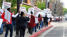 IMAGE DISTRIBUTED FOR AIDS HEALTHCARE FOUNDATION - A crowd at a rally at the Walt Disney Company in Burbank spearheaded by advocates from AIDS Healthcare Foundation on Thursday, March 03, 2022 in Burbank, Calif. The advocates targeted Disney in two near simultaneous rallies in Orlando and Burbank, CA to urge Disney to publicly speak out to oppose Florida's hateful, homophobic "Don't Say Gay" bill targeting LGBTQ+ youth, their families, teachers and school counselors that is currently pending in the Florida legislature. (Dan Steinberg/AP Images for AIDS Healthcare Foundation)