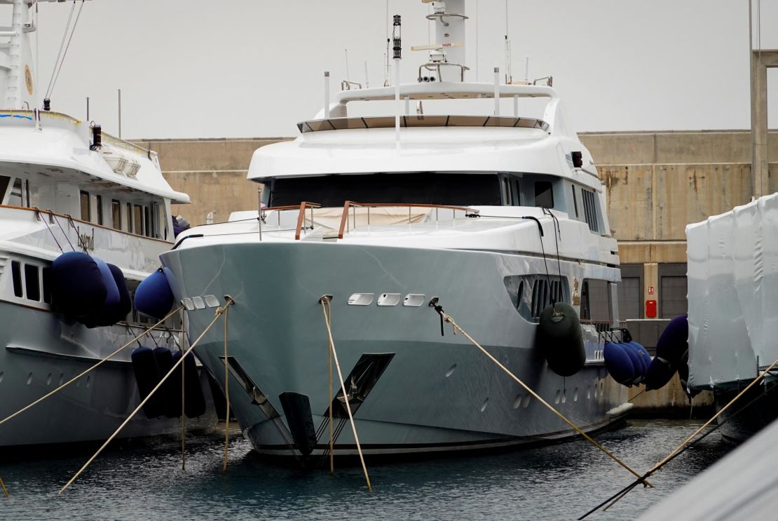 The yacht called "Lady Anastasia" reportedly owned by Russian oligarch Alexander Mikheyev is seen at Port Adriano in the Spanish island of Mallorca, Spain March 15, 2022. REUTERS/Juan Medina