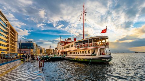 Izmir, Turkey - December 24, 2019 : Kordon Street view in Pasaport District. Pasaport District is populer tourist attraction in Izmir.

AdobeStock_402139004_Editorial_Use_Only