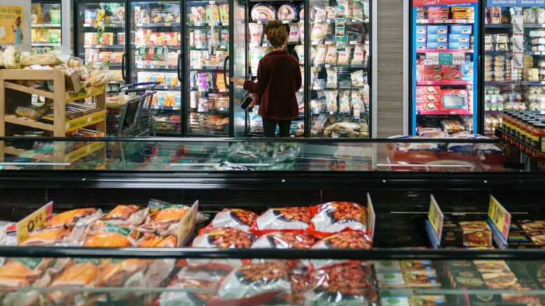 Shoppers are seen in a Kroger supermarket on October 14, 2022, in Atlanta, Georgia.