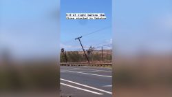 Lahaina power lines down