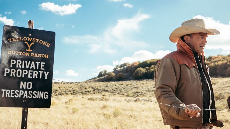 "Daybreak" -- Academy Award winner Kevin Costner stars as John Dutton, patriarch of a Montana ranching family and owner of the largest ranch in the U.S. It's the story of Dutton's fight to defend his land and his family from the modern-day forces that threaten his way of life, as the critically acclaimed Paramount Network series YELLOWSTONE kicks off its broadcast run, Sunday, Sept. 17 (8:30 -- 10:30 PM, ET/PT) on the CBS Television Network and will stream live on Paramount+ with Showtime.  Pictured: Kevin Costner as John Dutton.   Photo: Emerson Miller for Paramount