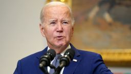 U.S. President Joe Biden makes a statement about the stopgap government funding bill passed by the U.S. House and Senate to avert a government shutdown at the White House in Washington, U.S., October 1, 2023. REUTERS/Bonnie Cash