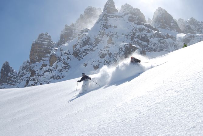 <strong>Forever young: </strong>Skiers are 'giggling like school kids,' according to those who've been.