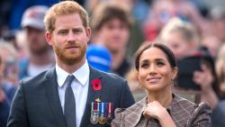 WELLINGTON, NEW ZEALAND - OCTOBER 28:  Prince Harry, Duke of Sussex and Meghan, Duchess of Sussex visit the newly unveiled UK war memorial and Pukeahu National War Memorial Park on October 28, 2018 in Wellington, New Zealand. The Duke and Duchess of Sussex are on their official 16-day Autumn tour visiting cities in Australia, Fiji, Tonga and New Zealand.  (Photo by Dominic Lipinski - Pool /Getty Images)