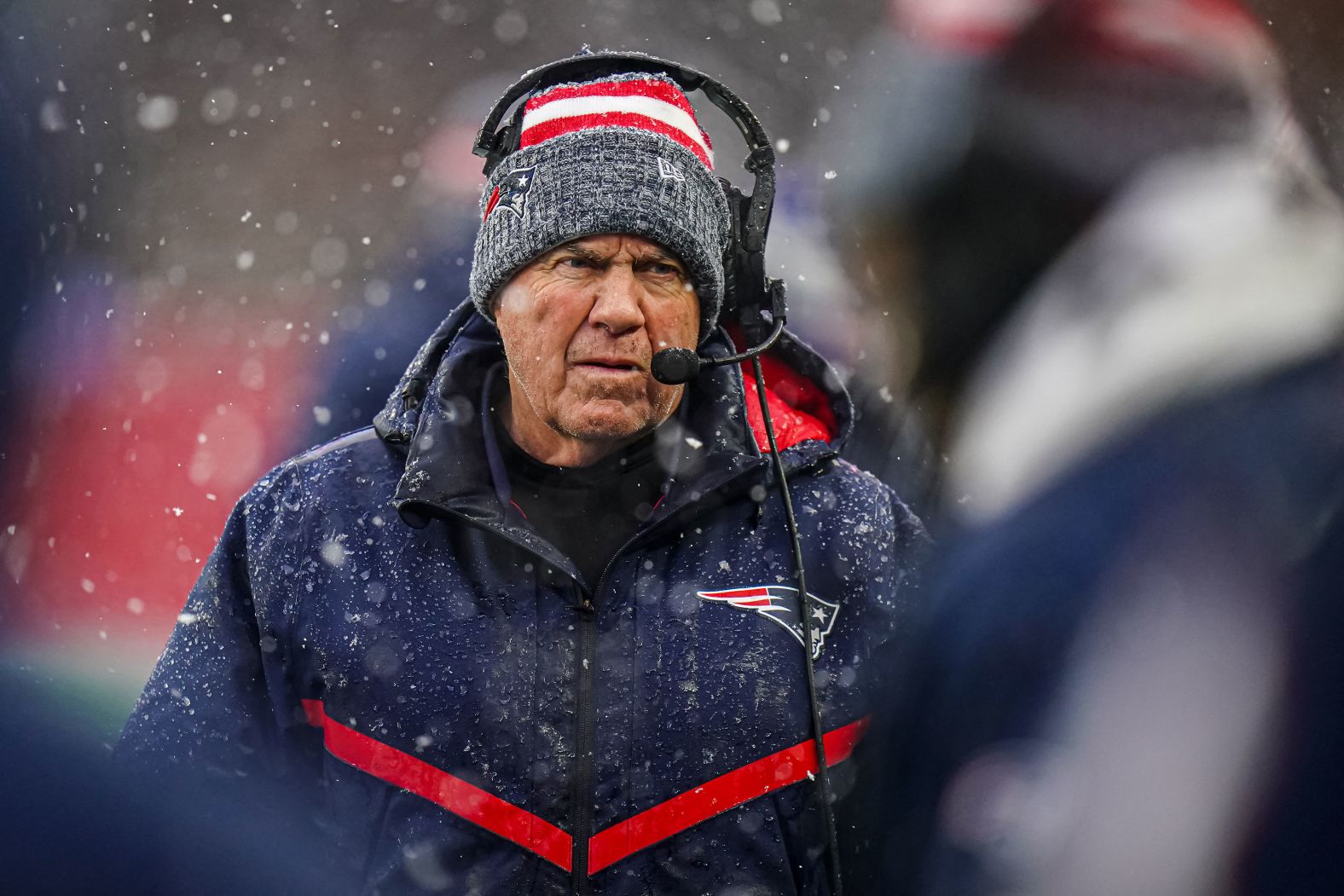 New England Patriots head coach <a href="http://www.cnn.com/2024/01/11/sport/gallery/bill-belichick/index.html" target="_blank">Bill Belichick</a> watches from the sideline as they take on the New York Jets on January 7. <a href="https://www.cnn.com/2024/01/11/sport/bill-belichick-patriots-coach-leaves-spt-intl/index.html" target="_blank">Belichick confirmed on January 11</a> that he is leaving the New England Patriots after 24 seasons, during which the franchise won six Super Bowl titles. 