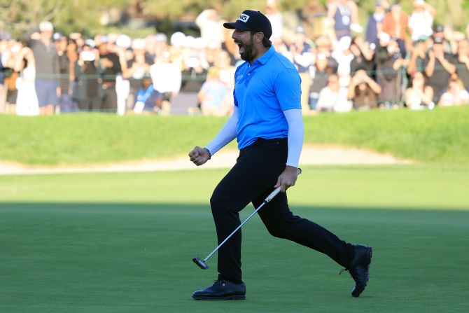 There was still time for one more magic moment in January, as Matthieu Pavon -- in just his third PGA Tour start -- rolled in a birdie to <a href="https://www.cnn.com/2024/02/02/sport/matthieu-pavon-france-pga-tour-win-spt-intl/index.html" target="_blank">clinch the Farmers Insurance Open</a> and end an 117-year wait for a French golfer to win on the circuit.