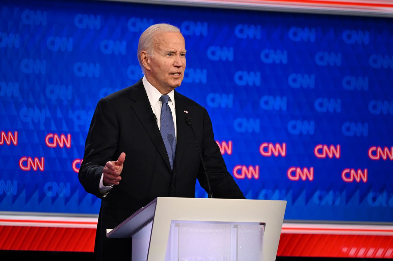 President Joe Biden debate at CNN's Atlanta studios on June 27, 2024.