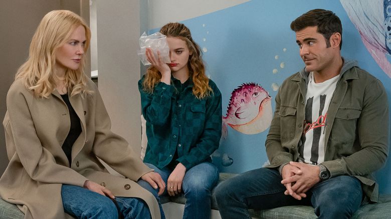 A Family Affair. (L-R) Nicole Kidman as Brooke Harwood, Joey King as Zara Ford and Zac Efron as Chris Cole in A Family Affair. Cr. Tina Rowden/Netflix © 2024