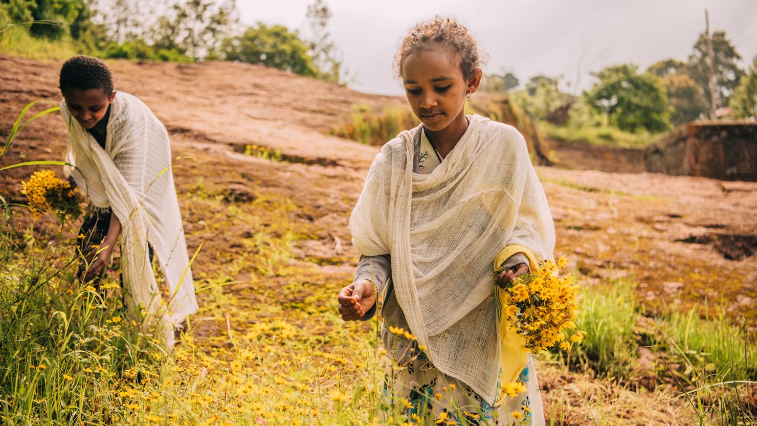 In Ethiopia, the birth year of Jesus Christ is recognized as seven or eight years later than the Gregorian, or “Western” calendar. New Year, or Enkutatash, is celebrated in September, when the Adey Abeba flower, indigenous to Ethiopia, blooms.
