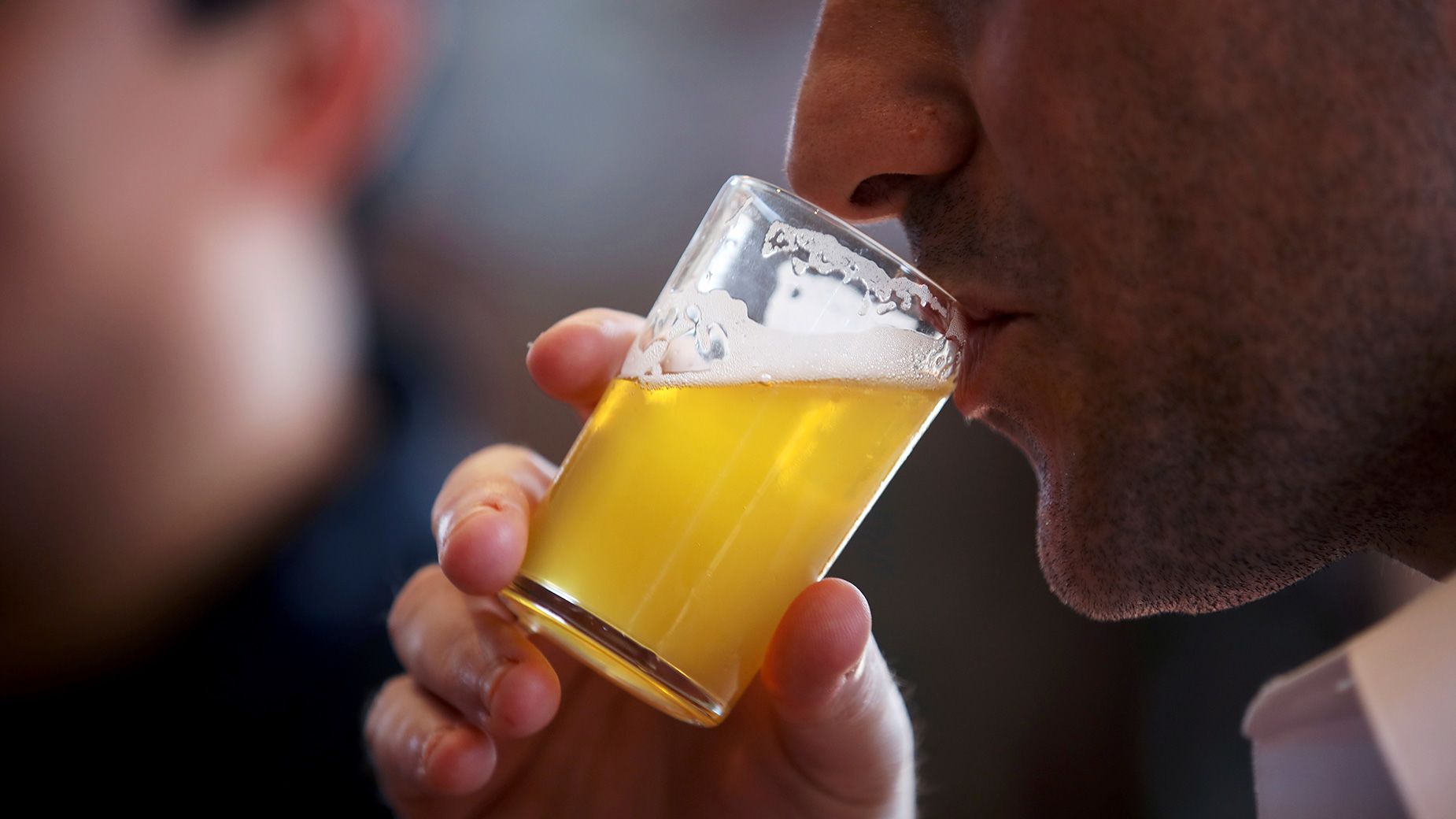 A visitor touring San Francisco's Anchor Public Taps in 2019 samples the San Franpsycho IPA. Anchor Brewing Company closed in 2023.