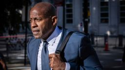 Carlos Watson leaves Brooklyn federal court after testifying in his own defense in New York, Monday, July 1, 2024. Watson told a jury he never schemed to con backers of his Ozy Media, a once high-flying startup that crashed in a storm of doubt about its business tactics and claims of success. (AP Photo/Stefan Jeremiah)