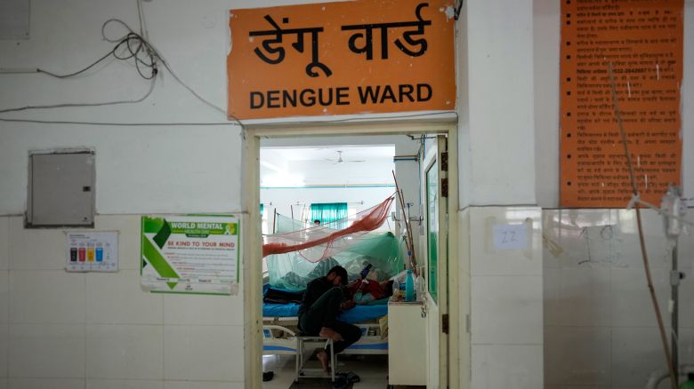 In this October 2023 photo, patients receive treatment at the Dengue ward of the government Tej Bahadur Sapru hospital in Prayagraj, India.