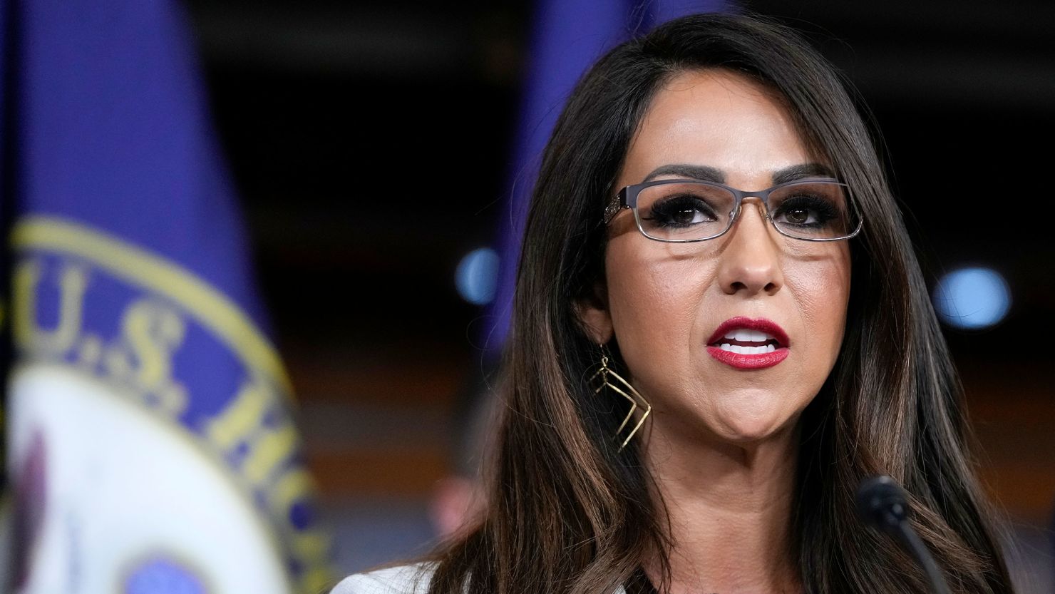 Rep. Lauren Boebert speaks during a news conference in July 2023 in Washington, DC.