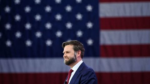 US Senator JD Vance, Republican of Ohio, looks on during the Conservative Political Action Conference (CPAC) in National Harbor, Maryland, on February 23, 2024.