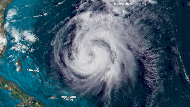 Hurricane Ernesto over the Atlantic Ocean on Wednesday afternoon.