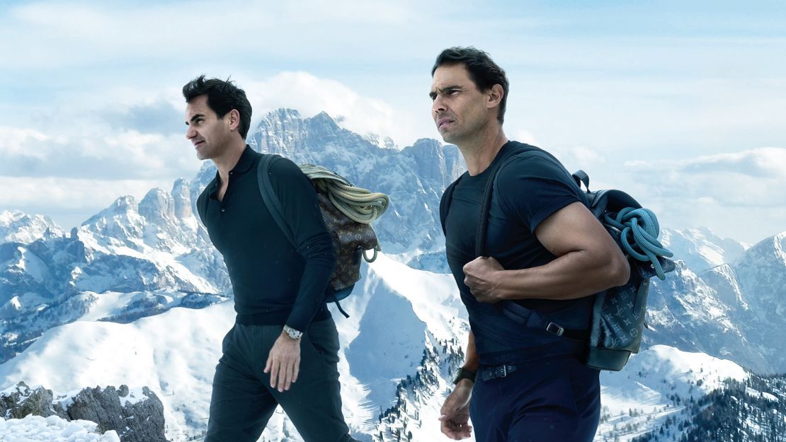 Roger Federer and Rafael Nadal collaborated for Louis Vuitton's campaign.