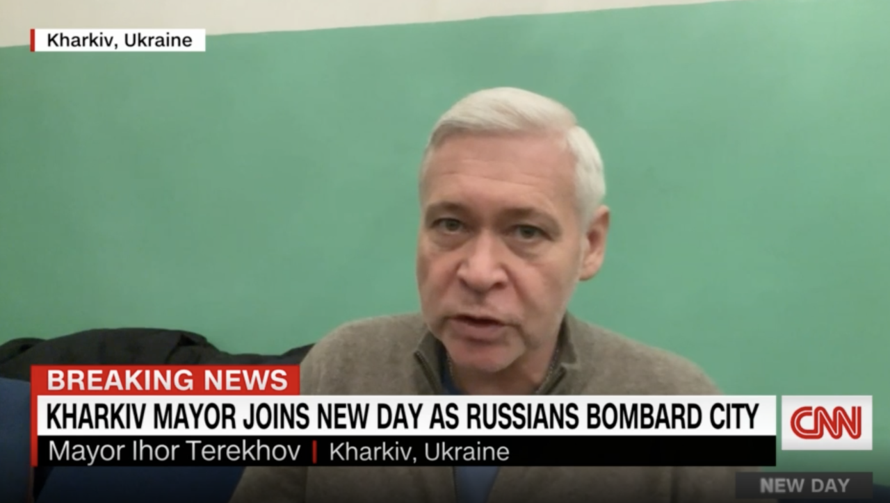 Kharkiv Mayor Ihor Terekhov speaks to CNN on March 8.