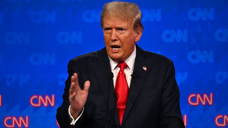 Former President Trump attends the CNN Presidential debate on June 27.