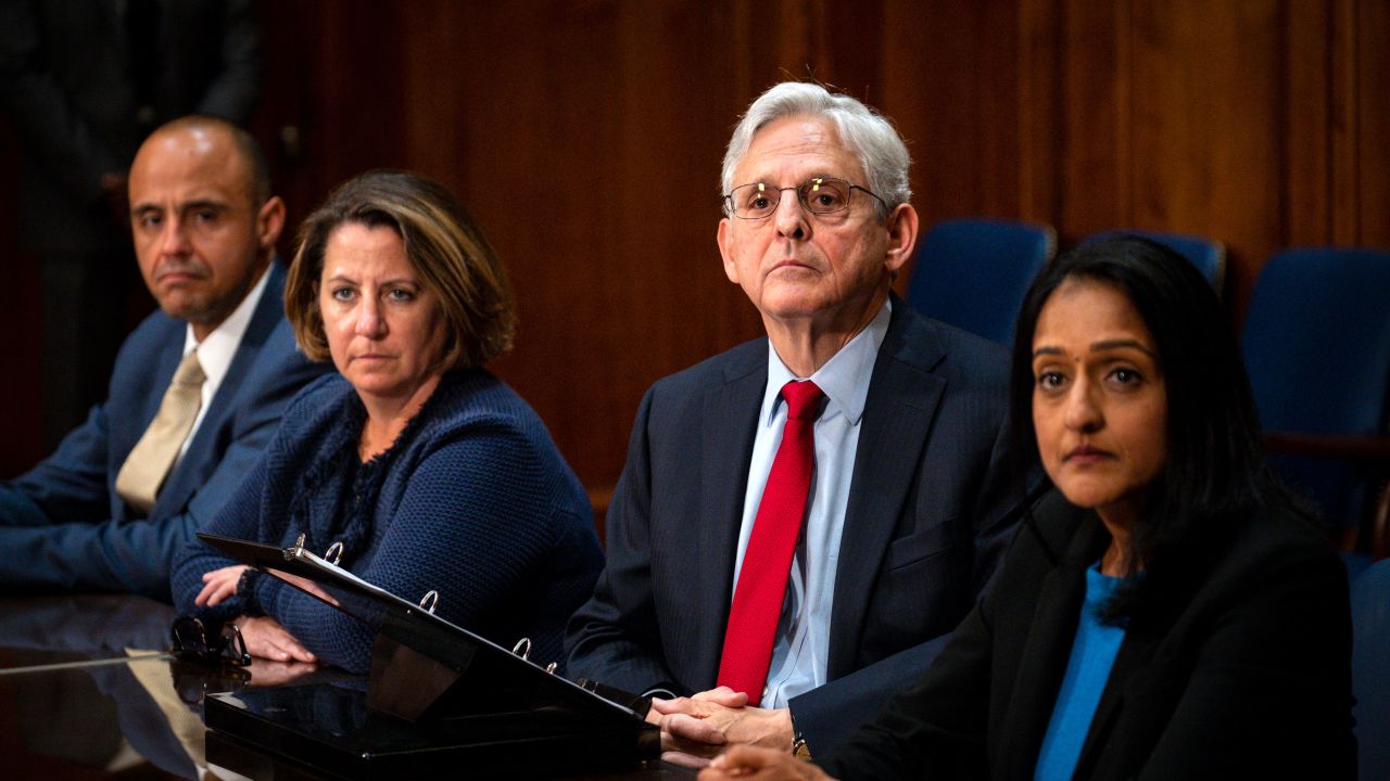 US Attorney General Merrick Garland at the Department on Justice on November 30, 2022 in Washington, DC.