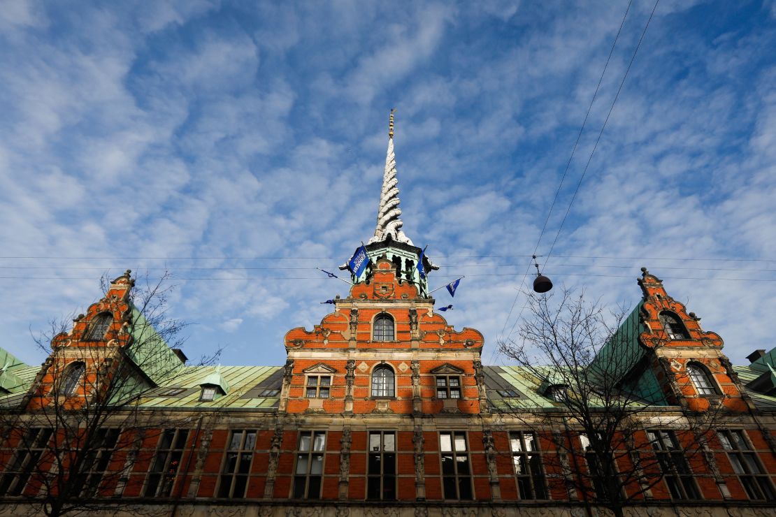 The Old Stock Exchange building is pictured before Tuesday's devastating fire.