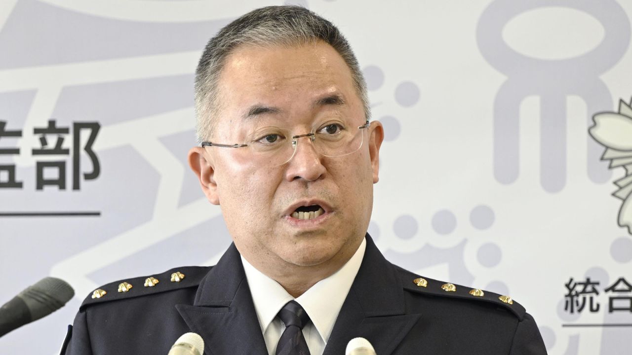 Gen. Yoshihide Yoshida, chief of the Japanese Self-Defense Forces Joint Staff, holds a press conference at the Defense Ministry in Tokyo on April 20, 2023.