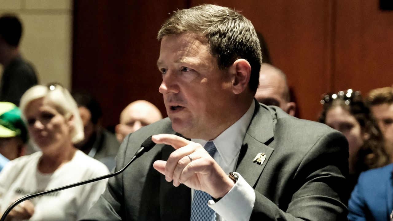 Ed Martin, president of the Eagle Forum Education & Legal Defense Fund, speaks during a January 6th field hearing held by Rep Matt Gaetz in the U.S. Capitol on June 13, 2023 in Washington, DC.