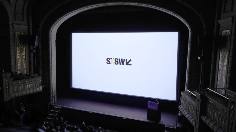 AUSTIN, TEXAS - MARCH 15: The Theatre screen shows the SXSW logo at the SXSW Film Awards during the 2022 SXSW Conference and Festivals at the Paramount Theatre on March 15, 2022 in Austin, Texas. (Photo by Michael Loccisano/Getty Images for SXSW)