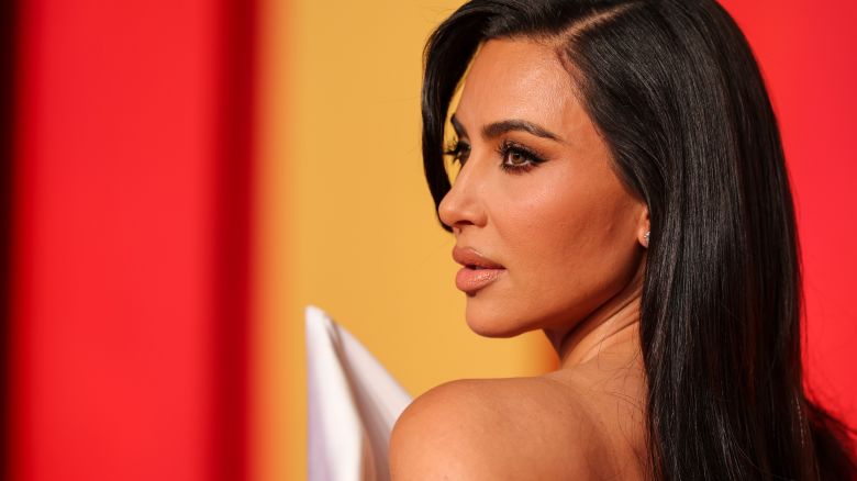 Kim Kardashian at the 2024 Vanity Fair Oscar Party held at the Wallis Annenberg Center for the Performing Arts on March 10, 2024 in Beverly Hills, California. (Photo by Christopher Polk/Variety via Getty Images)