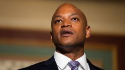 Wes Moore, governor of Maryland, speaks during a news conference in Washington, DC, US, on Tuesday, April 9, 2024. The White House sent a request to Congress on Friday to authorize 100% federal cost share to rebuild the Francis Scott Key bridge as the administration works to cement backing for its pledge, but it already faces Republican roadblocks. Photographer: Tierney L. Cross/Bloomberg via Getty Images