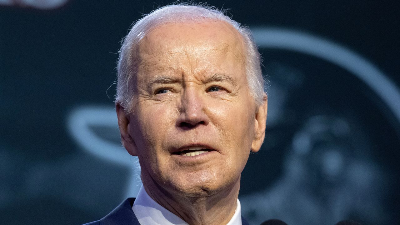 US President Joe Biden speaks during the North America's Building Trades Unions (NABTU) 2024 Legislative Conference in Washington, DC, US, on Wednesday, April 24, 2024.