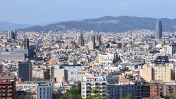 A general view of the tourist city of Barcelona on April 25, 2024 in Barcelona, Spain. The Basílica i Temple Expiatori de la Sagrada Família, otherwise known as Sagrada Família, is a church under construction in the Eixample district of Barcelona, Catalonia, Spain. It is the largest unfinished Catholic church in the world.