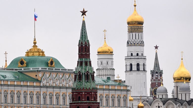 A general view to the Kremlin towers and Ivan the Great cathedral ahead Russia's president-elect Vladimir Putin inauguration ceremony at the Kremlin in Moscow on May 7, 2024. (Photo by NATALIA KOLESNIKOVA / AFP) (Photo by NATALIA KOLESNIKOVA/AFP via Getty Images)