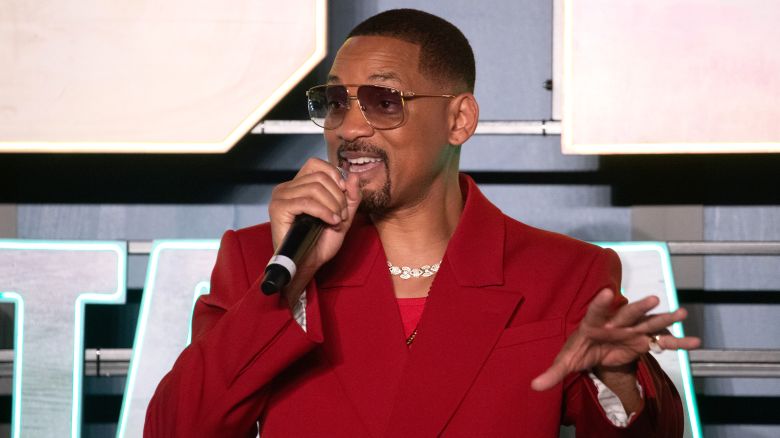 Will Smith speaks during the red carpet for the movie 'Bad Boys: Ride or Die' at Cinepolis Parque Toreo on June 1, 2024 in Naucalpan de Juarez, Mexico.