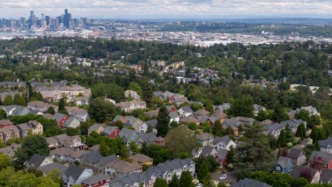 Homes in the West Seattle neighborhood of Seattle, Washington, US, on Tuesday, June 18, 2024.