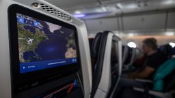 An travel trend involves ditching all onboard entertainments except the flight map.